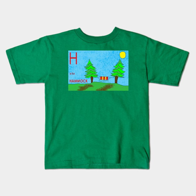 H is for HAMMOCK Kids T-Shirt by mygrandmatime